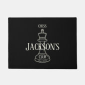 Fun Ivory King Chess Piece mit Namen Fußmatte (Vorderseite)