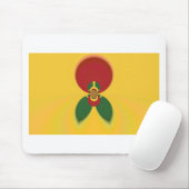 Fun Jamaican Raster Gift Colors Mousepad (Mit Mouse)