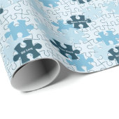 Fun Jigsaw Puzzle Kids Happy Birthday Custom Motto Geschenkpapier (Rolleneckpunkt)