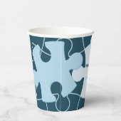 Fun Jigsaw Puzzle Kids Happy Birthday Name Blue Pappbecher (Rechts)