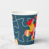 Fun Jigsaw Puzzle Motto Custom Accent Image 8oz Pappbecher (Rückseite)