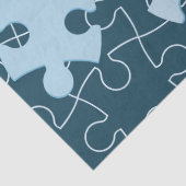 Fun Jigsaw Puzzle Piece in Blue "Thank you!" Seidenpapier (Detail)