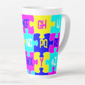 Fun Jigsaw Puzzle Pieces & Alphabet Letters Milchtasse (Rechte Ecke)