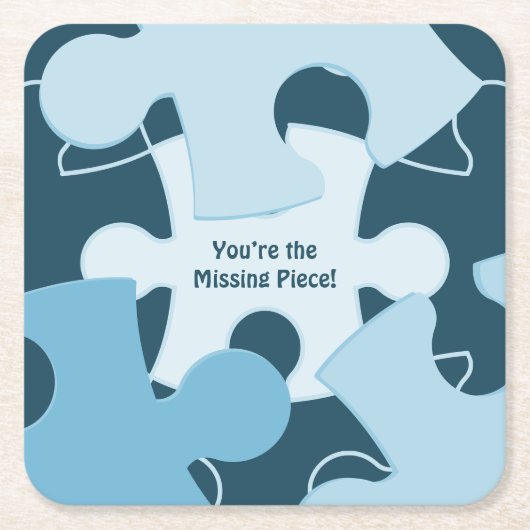 Fun Jigsaw Puzzle Pieces Motto Rechteckiger Pappuntersetzer (Vorderseite)