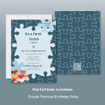 Fun Jigsaw Puzzle Themed 5th Birthday Party Einladung<br><div class="desc">The Fun Jigsaw Puzzle Themed 5th Birthday Party Invitation features a partial close-up of jigsaw puzzle pieces with a custom image on top, adding a personal touch. Customize with your child's 5th puzzle birthday details, accent image ( or use it to feature the puzzle theme) and your web address for...</div>