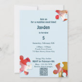 Fun Jigsaw Puzzle Themed Birthday 9pc Custom Photo Einladung (Rückseite)