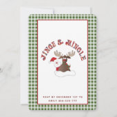 Fun Jingle & mingle Weihnachtsfeier Einladung (Rückseite)