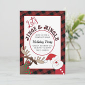 Fun Jingle & mingle Weihnachtsfeier Einladung (Stehend Vorderseite)