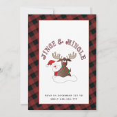 Fun Jingle & mingle Weihnachtsfeier Einladung (Rückseite)