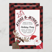 Fun Jingle & mingle Weihnachtsfeier Einladung (Vorne/Hinten)