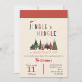 Fun Jingle und Mingle Weihnachten Party Einladung (Vorderseite)