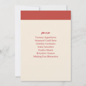 Fun Jingle und Mingle Weihnachten Party Einladung (Rückseite)