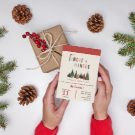 Fun Jingle und Mingle Weihnachten Party Einladung