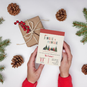 Fun Jingle und Mingle Weihnachten Party Einladung