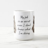 Fun Job Zitat Niedliche Raccoon Tierarbeit Kaffeetasse (Mittel)