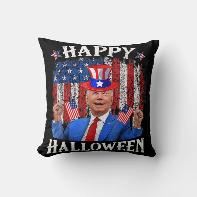 Fun Joe Biden Happy Halloween For Fourth Of July M Kissen (Vorderseite)