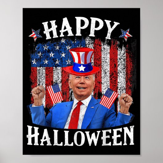 Fun Joe Biden Happy Halloween für Amerikanische Un Poster (Vorne)