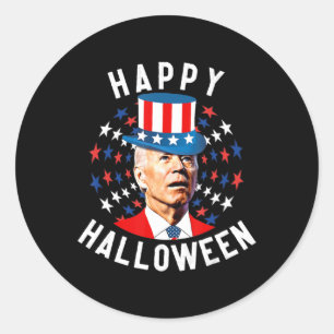 Fun Joe Biden Happy Halloween für Amerikanische Un Runder Aufkleber
