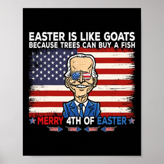 Fun Joe Biden Merry 4. Osterdesign 4. Poster (Vorne)