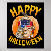 Fun Joe Biden Pumpkin Happy Halloween Verwirrt die Poster (Vorne)
