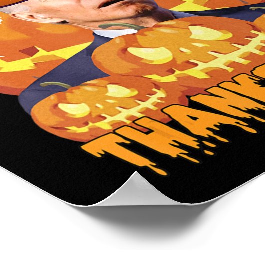 Fun Joe Biden verwirrte Merry Erntedank für Hall Poster (Ecke)