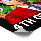 Fun Joe Biden Weihnachtsfeier Weihnachtsmannmütze  Poster (Ecke)