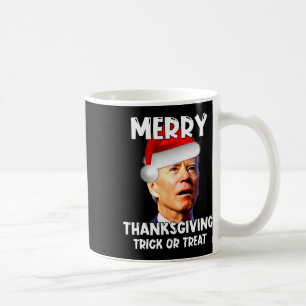 Fun Joe Biden Weihnachtsmannmütze Merry Erntedank Kaffeetasse
