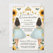 Fun Joy Lily Twin Dual Joint Double Quinceanera Einladung (Vorderseite)