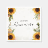 Fun Joy Lily Twin Dual Joint Double Quinceanera Serviette (Vorderseite)