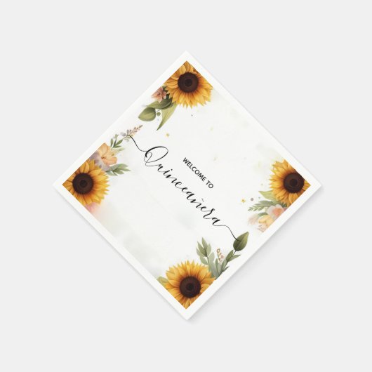 Fun Joy Lily Twin Dual Joint Double Quinceanera Serviette (Ecke)