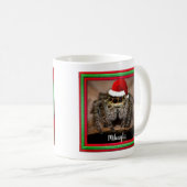 Fun Jumping Spider in der Weihnachtsmannmütze Weih Kaffeetasse (VorderseiteRechts)