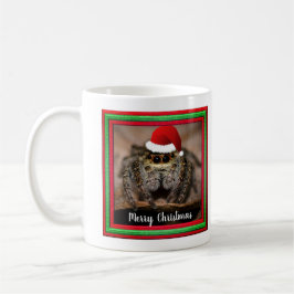 Fun Jumping Spider in der Weihnachtsmannmütze Weih Kaffeetasse