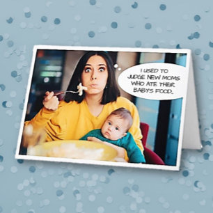 Fun Junge Mutter Faltkarte Dankeskarte