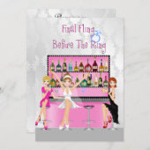 Fun Junggeselinnen-Abschied Einladung (Vorne/Hinten)