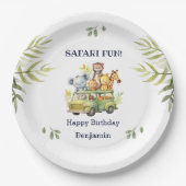Fun Jungle Animal Safari Geburtstag Pappteller (Vorderseite)