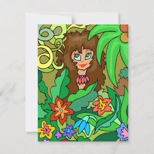 FUN JUNGLE BEDROHTE SAFARI Geburtstagspartei Einladung (Vorderseite)