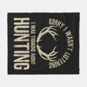 Fun Junting Quote Sprichwort Deer Venison Elk Hunt Fleecedecke (Vorderseite (Horizontal))