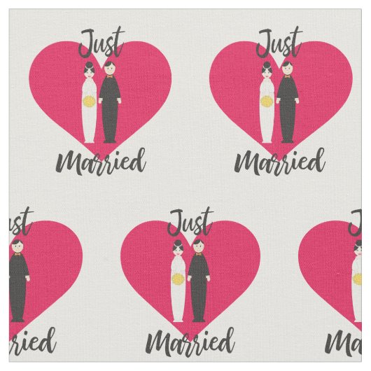 Fun Just Married Couple Stoff (Nahaufnahme)