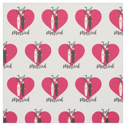 Fun Just Married Couple Stoff (Muster)