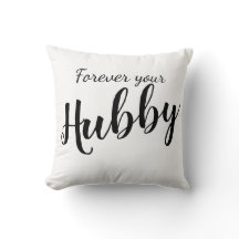 Fun Just Married Hubby Throw Kissen