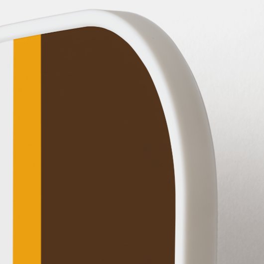 Fun Kakao Braune Border White Centre Streifen Pickleball Schläger (Linke Seite)