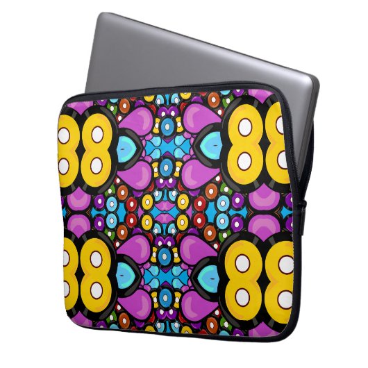 Fun Kaleidoskop Platten Liebe Laptopschutzhülle (Vorderseite Links)