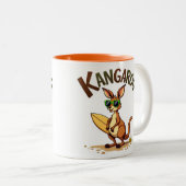 Fun Kangaroo Zweifarbige Tasse (VorderseiteRechts)