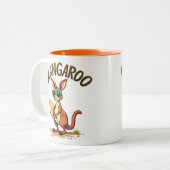Fun Kangaroo Zweifarbige Tasse (Vorderseite Links)