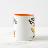 Fun Kangaroo Zweifarbige Tasse (Mittel)
