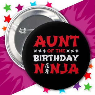 Fun Karate Party Kindertante des Geburtstags Ninja Button