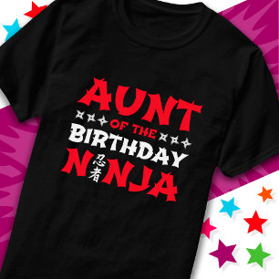 Fun Karate Party Kindertante des Geburtstags Ninja T-Shirt