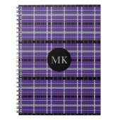 Fun Kariertes Mit Monogramm Notebook Notizblock (Vorderseite)