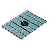 Fun Kariertes Mit Monogramm Notebook Notizblock (Linke Seite)