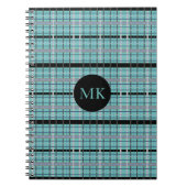 Fun Kariertes Mit Monogramm Notebook Notizblock (Vorderseite)